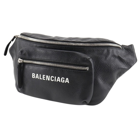 Balenciaga Shoulder Everyday Bag Leather Crossbody Bag Zipper Waist - Picture 1 of 10